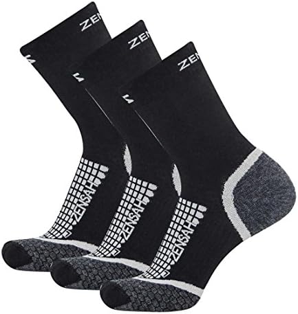 Чорапи Zensah Grit Running Mini Crew - От мериносова вълна, Абсорбират Влагата, Не пузырятся - Спортни чорапи за мъже и жени