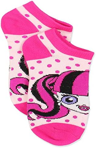 Чорапи за момичета от училище за Чудовища, 6 опаковки (Малко дете / Голямо бебе)