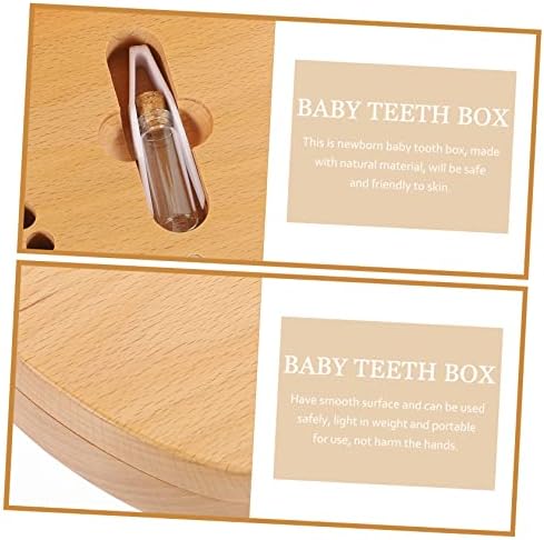 Healeved 5 бр. Кутия Твърда Зъбите на Паметника Дървена Кутия Кутия За Млечни Зъби В Памет на Дете
