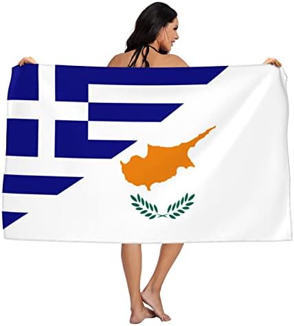 Кърпи за баня CUTEDWARF с Флага на Гърция и Кипър, Абсорбиращи Кърпи за ръце в Банята, Мека Гъба премиум-клас, бързо съхнещи