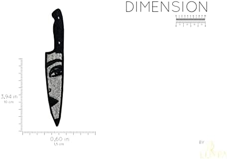 LUXPA Нож от 2 теми с участието на лицето Дама - Висококачествена Нашивка с бродерия на желязо заплате - Апликация - Направи си