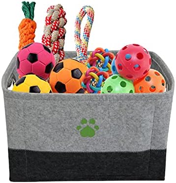 Кутия за играчки за кучета Ella Cricket - Сгъваема кош за играчки за кучета - Кутия за съхранение на играчки и предложения за кучета, Кутии за съхранение филц, Сгъваема Вой