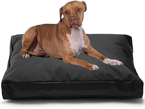 Преносим калъф за легла за кучета Aacabo, Сверхпрочный Водоустойчив Подвижна 44 L x 32W x 4 H, за Многократна употреба Покривала за легла за кучета с цип