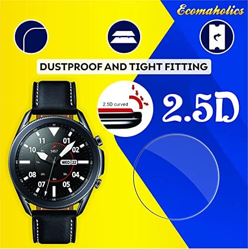 Ecomaholics 6 Pack, съвместима с Samsung Galaxy Watch 3 (45 мм) защитно фолио за екрана, защищающая от надраскване, самовосстанавливающаяся,