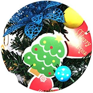 Amosfun 60 СМ Led Светещо Коледно Дърво с Украса на Творчески Синьо Цвете Коледна Елха Нажежен Декоративен Аксесоар с Черна Поставка, Без Батерии