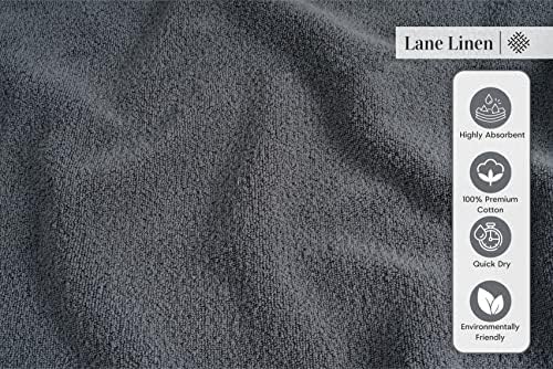 Комплект хавлиени кърпи LANE LINEN за баня - Комплект хавлии за баня от памук, Мека 6 Кърпички за ръчно пране, бързо съхнещи,