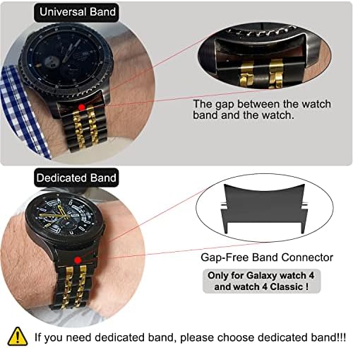 ZPJPPLX 2 опаковки по 20 мм, съвместим с Samsung Galaxy Watch 5 и 5 Watch Band Pro/ Galaxy Watch 3 41 мм/ Galaxy Watch 4 и 4 Classic / Galaxy Watch 42 мм, подмяна на въжета от неръждаема стомана за мъже