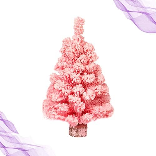 Toyvian Мини Изкуствен Сняг Бор Коледно Дърво Тенис на Бял Кедър, Мини Коледно Дърво за Украса и за Офис у Дома