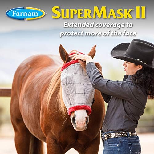 Farnam SuperMask II Класическа Маска за езда с Ушите си, размера на коне, Асорти