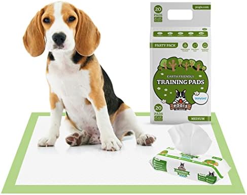 Набор от Pad's Възглавничките n' Wipes от Pogi - 20 подложки за дресура на кучета среден размер с подут язычками (18 x 24 инча),