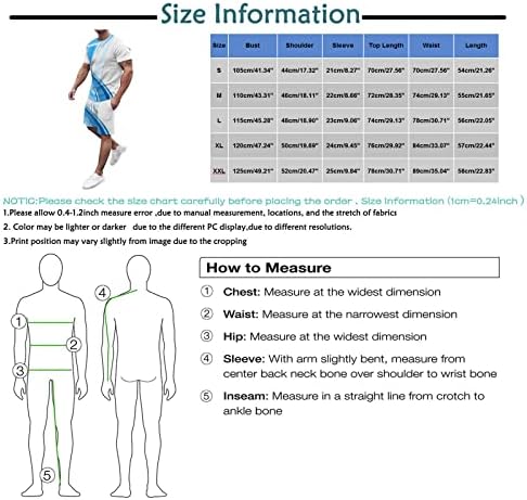 Zhensanguo Мъжки Ризи С Къс Ръкав Мъжки Летни Дрехи Тениски с Къс ръкав и Спортни Шорти Класически Намаляване Комплект Спортен Костюм