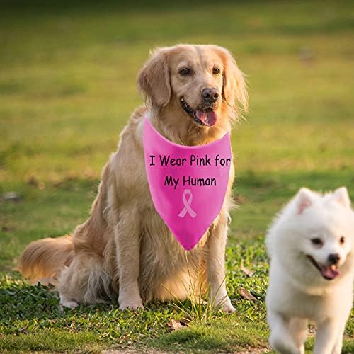 Подкрепете Информираността за рака на гърдата, Кърпа за кучета, аз нося Розово, за майка ми, Шал за домашни любимци, Розовата лента за отбелязване куче (аз нося розов