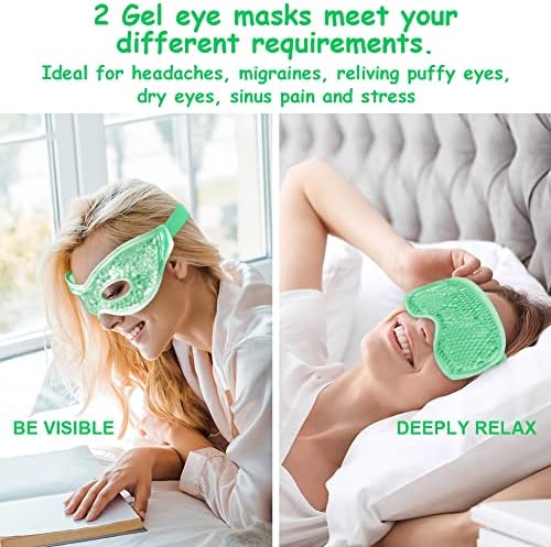 CONBELLA 2 ЕЛЕМЕНТА Гел маска за очи Множество Топла Студена Терапия Гел маска за очи от мъниста от подпухналостта /Тъмни кръгове/