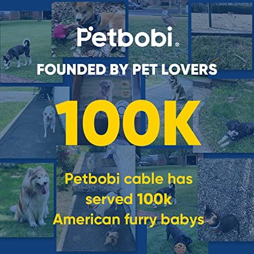 Petbobi 30-крак Привязной Въже за кучета със силна пролет и Въртящи се метални куки за улицата, двор и къмпинг, Антикоррозийный