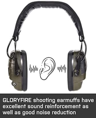 Защитни слушалки GLORYFIRE за стрелба, Електронна Защита на Слуха, Шумоподавляющие слушалки, Маслинено-зелен
