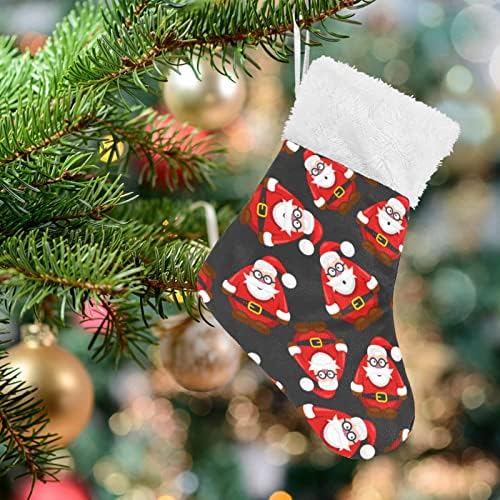 JSTEL Коледни Окачени Чорапи на Дядо Коледа, 6 Опаковки, Малки Коледни Празници Окачени Чорапи за Коледната Елха, за Подарък, за