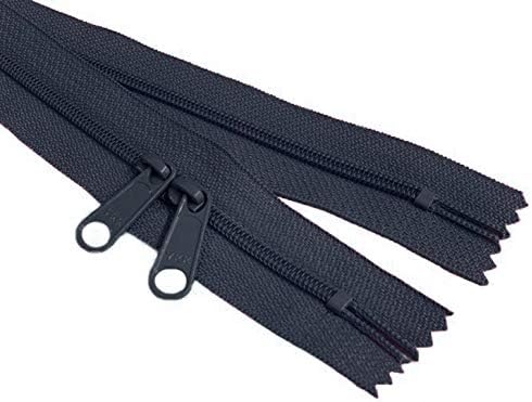 Макара YKK Double Slide YKK Zipper #4.5 с две дълги шут, заключващи се и от двете страни, произведен в САЩ (30 инча, смесени 8 цвята)