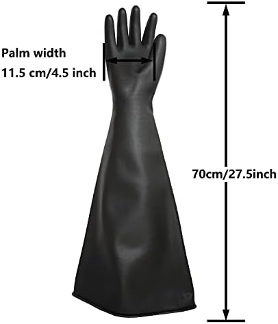 Тежки Ръкавици за Песъкоструена 27,5 Гумени Ръкавици за Почистване, обработка на Защитни Работни Черни Ръкавици