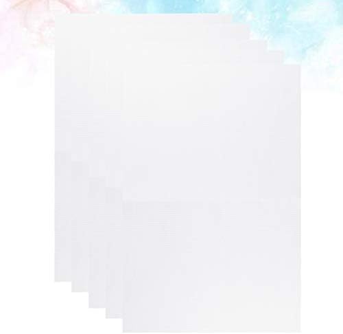 LIANXIAO - 5pcs Бяла Кърпа за употреба Кръстат Бод Aida Плат за Бродиране Плат за Бродерия Кърпа за направи си САМ Ръкоделие Занаяти (Бял)