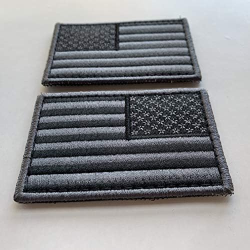 Комплект uuKen 2 бр. Тактическа нашивка с флага на САЩ 3 x 2- Бродирани нарукавная обогатяване с американския флаг на САЩ емблемата на военни униформи, на Съединените Ща?