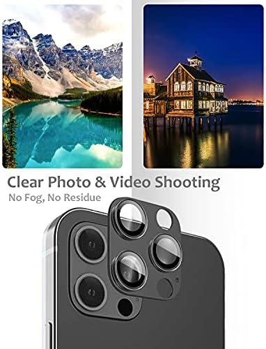 Tamoria [2] Съвместимост за iPhone 13 Pro / 13 Pro Max Защита на обектива на камерата Метал Плюс на Кутията на фотоапарата от закалено