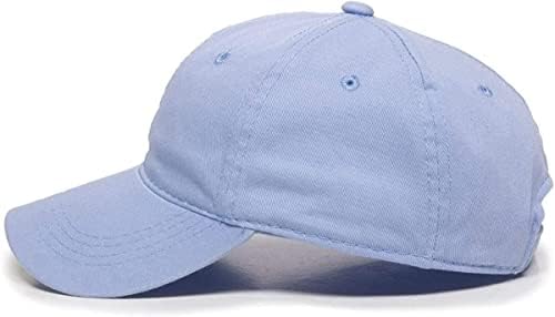 Бейзболна шапка с Беличьей Бродерии От Памук, Регулируема Папина Шапка в Светло Син Цвят
