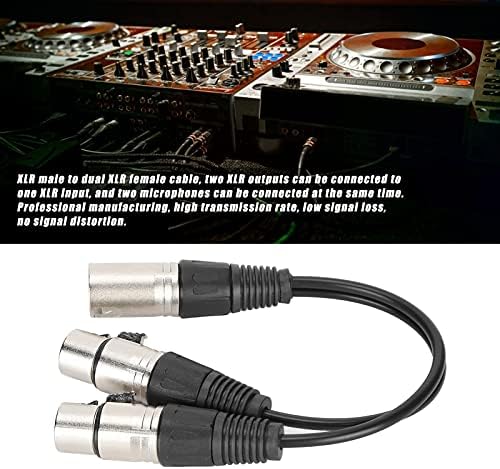 BTIHCEUOT 3-Пинов Двоен XLR кабел-сплитер, Намаляване на нивото на шума, Y-Сплитер, Аудиоадаптер, Кабел за микрофон, Аудиоадаптер
