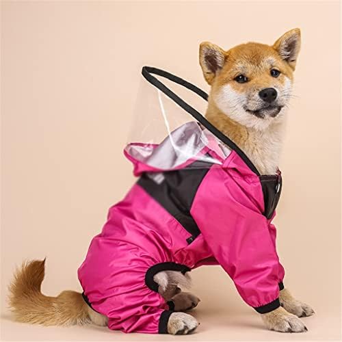 IULJH Водоустойчив дъждобран за кучета, Гащеризон, Отразяваща дъждобран, Непромокаеми якета са с качулка, Градинска облекло за малки