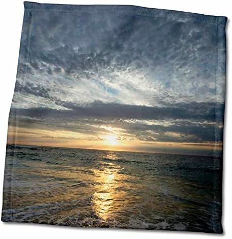 3дРоуз, САЩ, Калифорния, Ла Джола. Отражение на залез слънце на плажа. - Кърпи (twl-278566-3)
