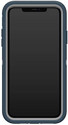 Защитно фолио OtterBox ALPHA СТЪКЛО за iPhone 11 Pro Max - Калъф БЕЗ екран СЕРИЯТА CLEAR & DEFENDER за iPhone 11 Pro Max - GONE FISHIN (ДЪЖДОВНО ВРЕМЕ / МАЙОЛИКА СИН ЦВЯТ)