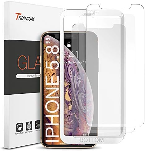 Защитно фолио от закалено стъкло Trianium, предназначени за Apple iPhone 11 Pro / iPhone XS / iPhone X с диагонал 5,8 инча, 3 опаковки