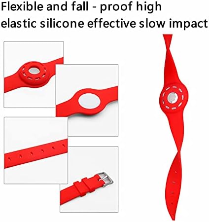 Титуляр Яка за домашни любимци за своята практика Airtag, Притежателят на Яката за домашни любимци с GPS проследяване, Силиконов Защитен Калъф, Леки и Меки, Защита от На?