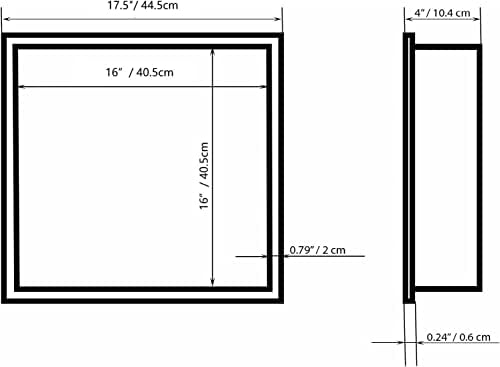 GoodHomeDeco17,5 X 17,5 (вътрешен размер 16X16) Душ ниша от неръждаема стомана Модерен и елегантен дизайн, лесен за инсталиране,