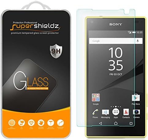 (2 опаковки) Supershieldz, Разработен от Sony (Xperia Z5 Compact) Протектор на екрана от закалено Стъкло, Защита От Надраскване, Без мехурчета