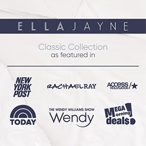 Ella Jayne Home - Луксозен Комплект Пододеяльников от 3 теми с елементи от сатен линии, памук, Дишаща и лека материя, закопчалки за копчета и ъглови завязки - King/California King Size -