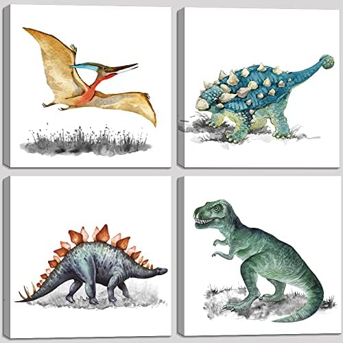Картини с Динозаврите в рамка, Вдъхновяващи Стенно Изкуство с Динозаври, Мотивирующее Изкуството на Платното за Декор на Детска Стая за момчета и Момичета, Готови ?