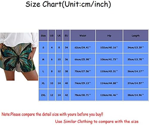 Дамски къси Панталони С Меки Джобове, Ежедневни Панталони с Цветове, Женски Свободни Шорти С Принтом, Големи Размери, Летни Панталони