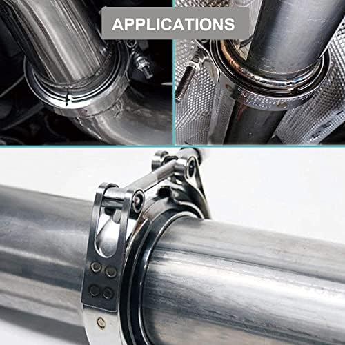 AKIHISA 2-Инчов V-образна скоба от Неръждаема Стали_304, за комплект фланци изпускателната тръба с турбо, Аксесоари за смяна на