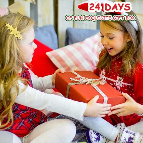 Адвент-Календар 2022 -Гривни Адвент-Календар за деца с 24 прозорци, които се отварят Всеки Ден, Комплект за изработка на Гривни за момичета, Коледни Календари за Обратн