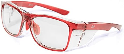 Защитни очила RETS със защита от замъгляване - Стилни и Модерни очила с прозрачни странични плочи - ANSI Z87.1 - Защитни очила