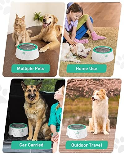NISIEN Брызгозащищенная Купа за вода за кучета за Мръсни Поилки с Подобрени филтър, 50 грама, Купа за Бавно доставяне на вода, Без