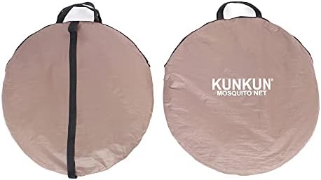 Сгъваема mosquito net KUNKUN за единично легла (Голям размер 7x4x4 фута) :: Стандартно качество (черно), за къмпинг | Туристически