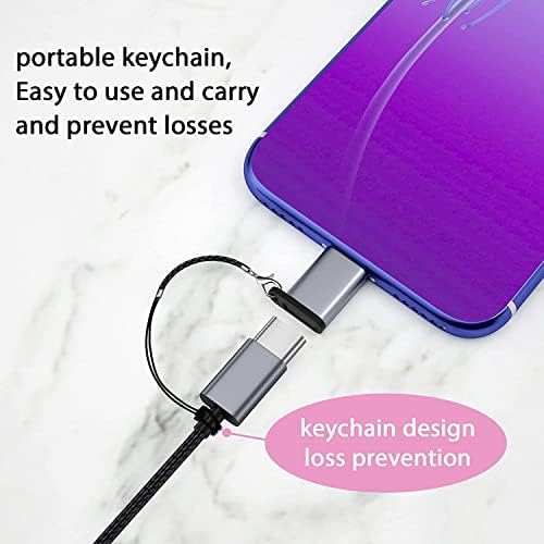 USB Адаптер-C - USB Type C (женски)-Micro USB (мъжки) Адаптер за синхронизиране и зареждане за цифров фотоапарат, захранване за