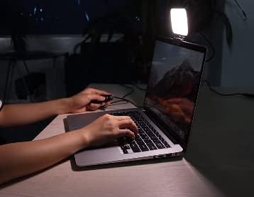Лампа за селфи с 3 режима на осветление за директно излъчване, грим за обучение, лампа за Селфи за видео конферентна връзка със скоба отпред и отзад за отдалечена ра?