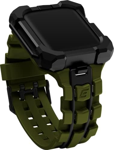 Каишка и калъф Element Case Special Ops Watch за Apple Watch Серия 7/8 (45 мм) - Издръжлив, лек и амортизирующий калъф - Маслина / черно (EMT-522-260AZ-02)