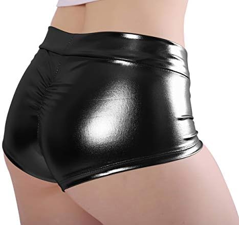 Дамски Блестящи Метални Шорти Kepblom Rave Плячка Shorts Hot Pants Dance Bottom от Kepblom