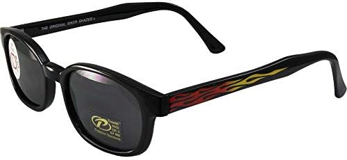 KD Оригинални Черни Рамки Flame KD със Слънчеви Очила Flame Smoke Lens Мотоциклетни Очила С Калъф
