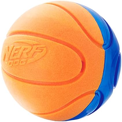 Баскетболна топка Nerf Dog 3,25 инча TPR/Foam Squeak Баскетбол - Синьо / Оранжеви