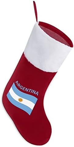 Флаг на Аржентина Коледен Окачен Отглеждане на Сладък Дядо Чорап за Коледно Украса Украса Подаръци