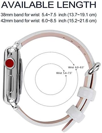 Съвместим с малки Apple Watch 38 мм, 40 мм 41 мм (всички серии) Кожена каишка за часовник Каишка-гривна с адаптери (Mermaid Galaxy)